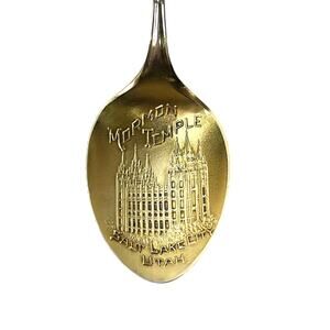 Mormon Temple Salt Lake City Utah - P & B Sterling Silver Souvenir Spoon Vintage